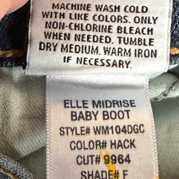 NWT Hudson Midrise Elle Baby Boot Jeans Womens Size 27 Made in USA - Picture 7 of 12